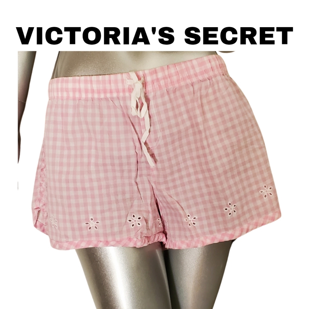 Victoria's Secret Pink Gingham Boxer Shorts - Cute & Comfy Loungewear
